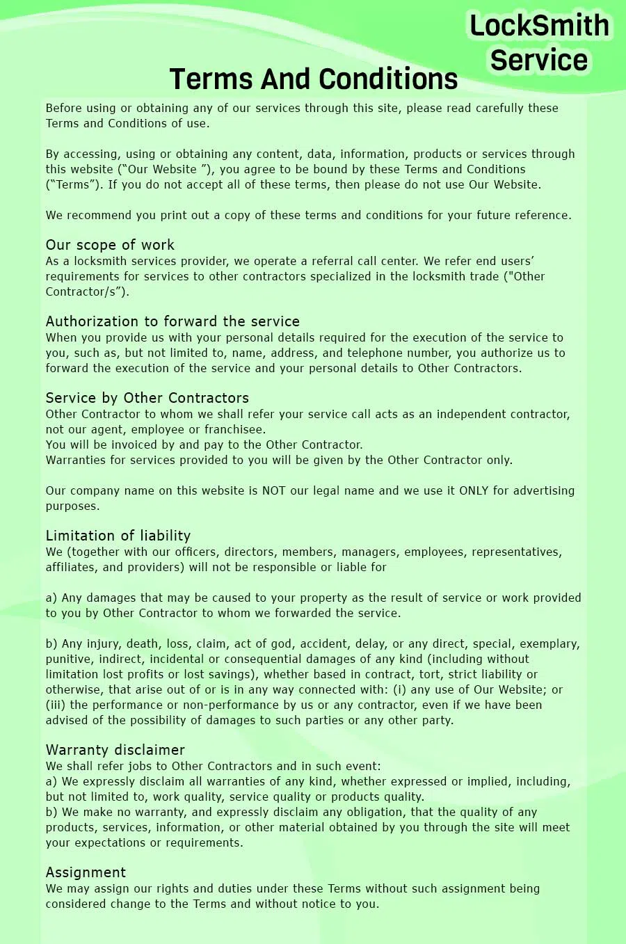 Denver Locksmith And Safe, Denver, CO 303-357-8308 - terms-ls